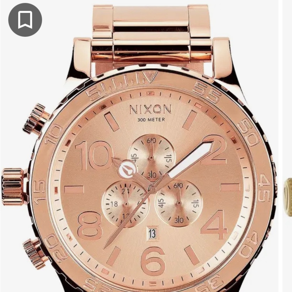 Nixon 42-20 Rose Gold Chrono Watch in Excellent Condition!